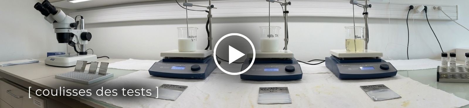 Coulisses des tests Neos detergents
